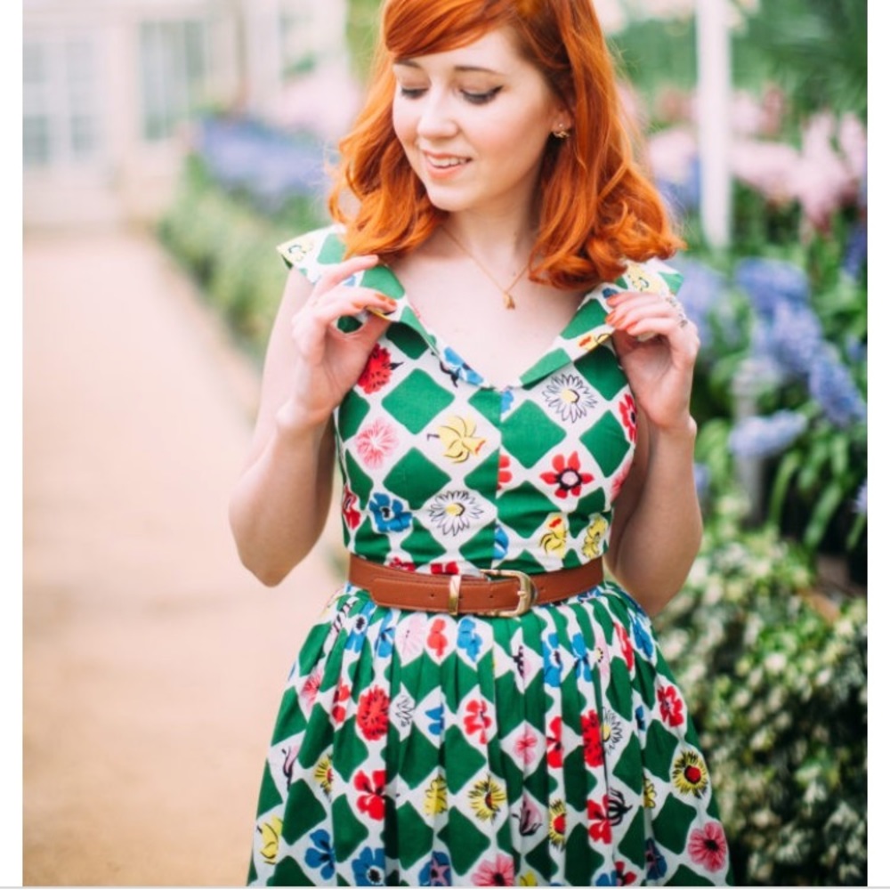 Square Garden Floral Dress by Emily and Fin